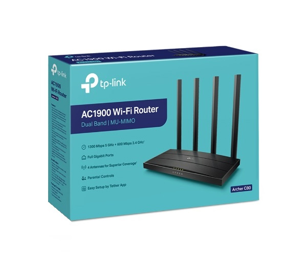 روتر بی سیم و دوباند AC1900 تی پی لینک مدل Archer C80